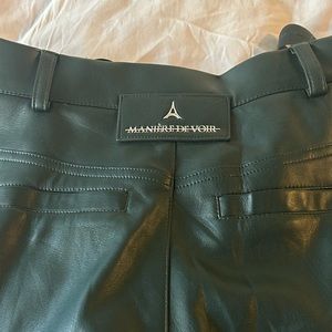Maniere de voir green leather pants
